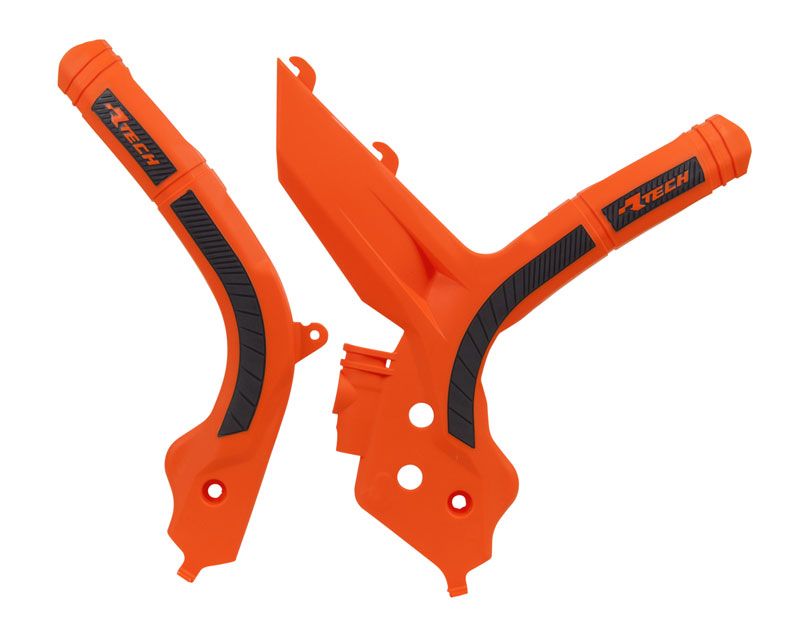 Rtech Grip Rahmenschützer KTM SX/F 19-, EXC 20- Orange Schwarz KTM Rahmenschützer ZAP-Technix-Shop