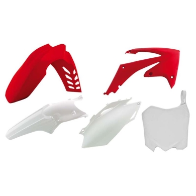 Plastikkit CRF 450 09-12 / CRF 250 10-13  Rot/Weiß  OEM 5tlg. Honda Plastik-Kits ZAP-Technix-Shop