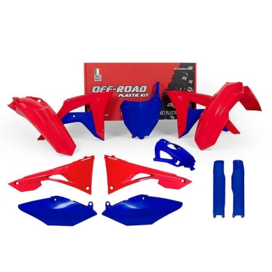 Rtech Plastikkit Honda CRF 450 17-20 / CRF 250 18-21 Rot-Blau 8tlg. Honda Plastik-Kits ZAP-Technix-Shop