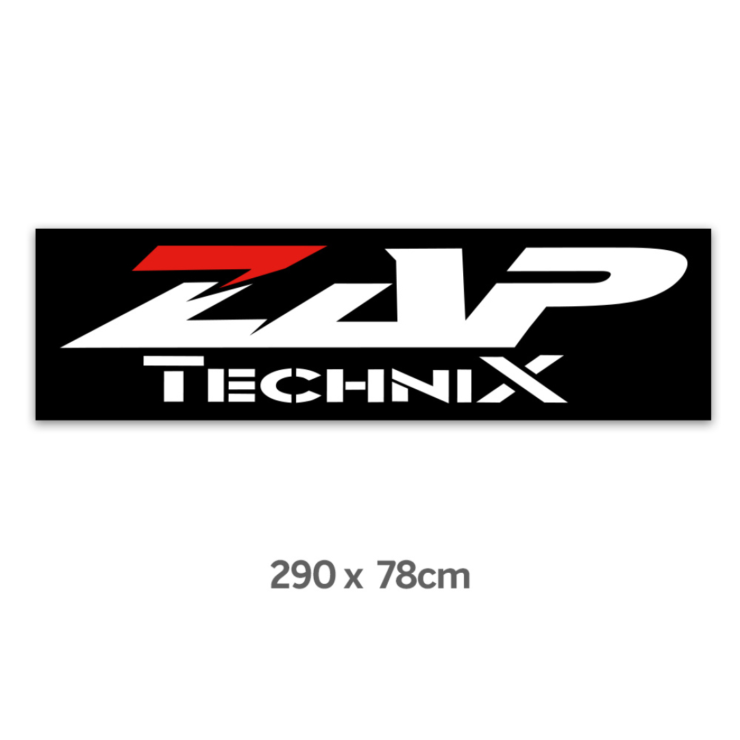 ZAP TechniX Großes Stoff-Banner 78cm x 290cm ZAP Banner ZAP-Technix-Shop