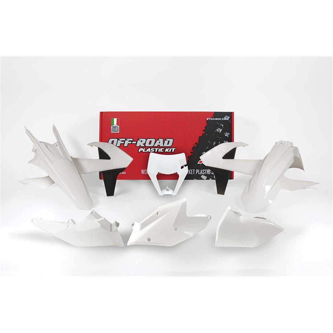 Rtech Plastikkit für KTM EXC 17-19  Weiß 6-teilig RTech KTM Plastik-Kits ZAP-Technix-Shop