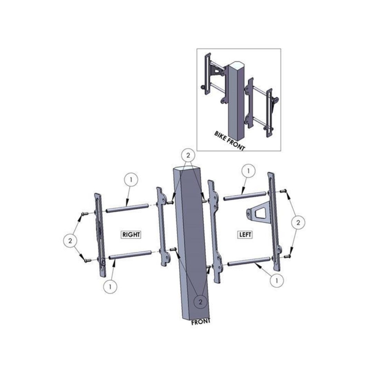 AXP Kühler für Fantic XEF 250 + Yamaha WR 250/450 F/YZ 250/450 FX 2019-2026 Yamaha Kühlerverstärkung ZAP-Technix-Shop