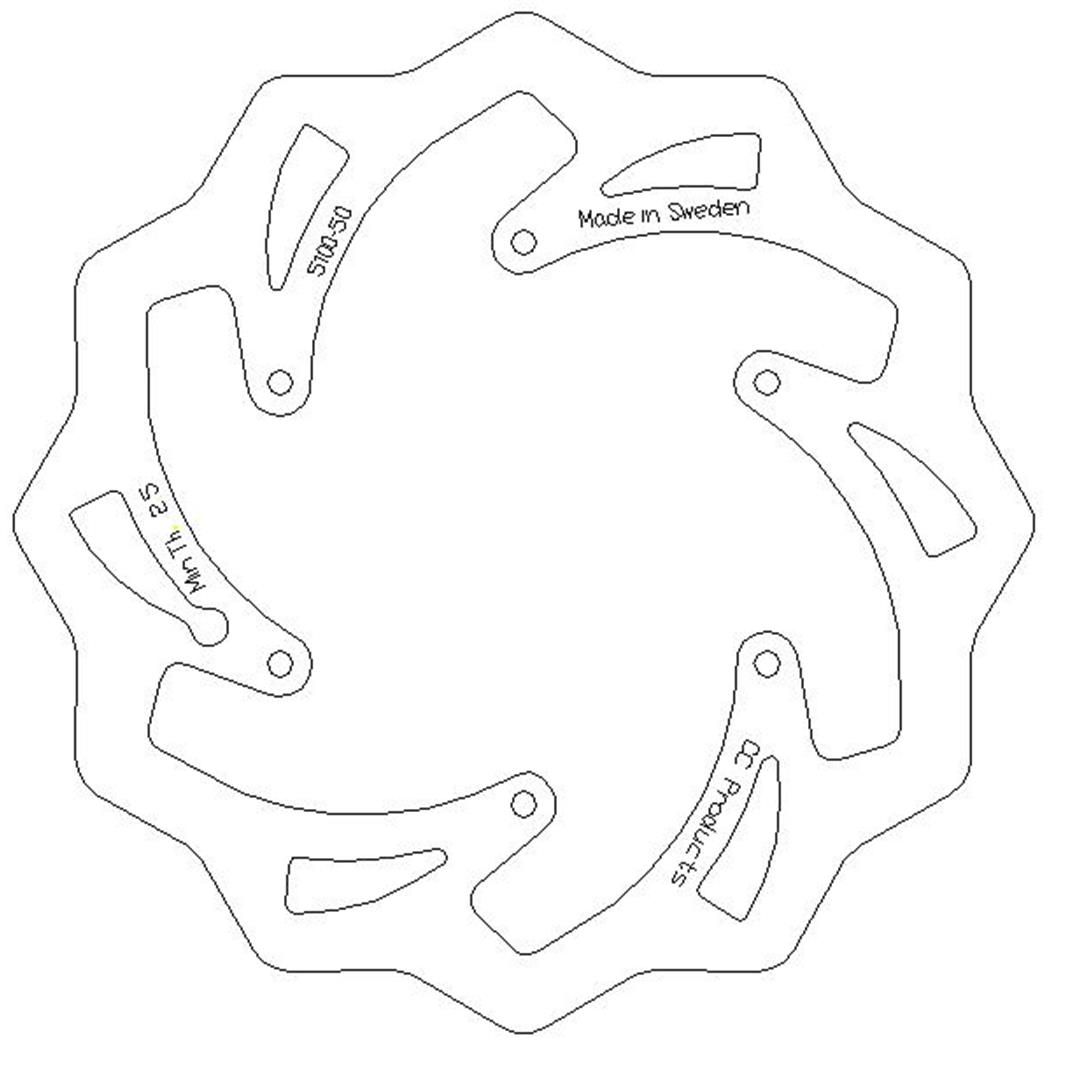 Bremsscheibe vorn KTM 92-15, Husaberg 00-14, Husqvarna 14-15 KTM / Husqv. Bremsscheiben ZAP-Technix-Shop