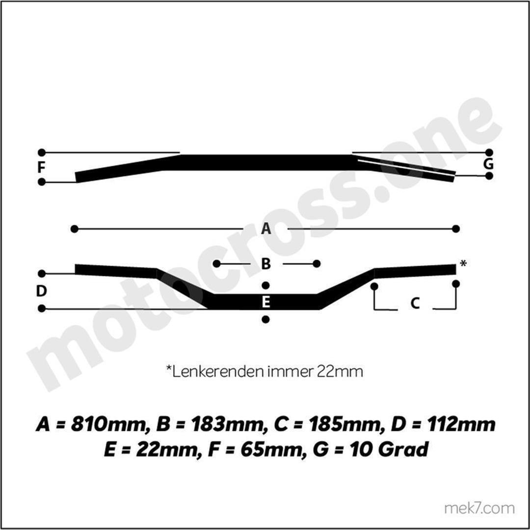 ZAP MX-Lenker 22mm schwarz ZAP Lenker 22mm ZAP-Technix-Shop