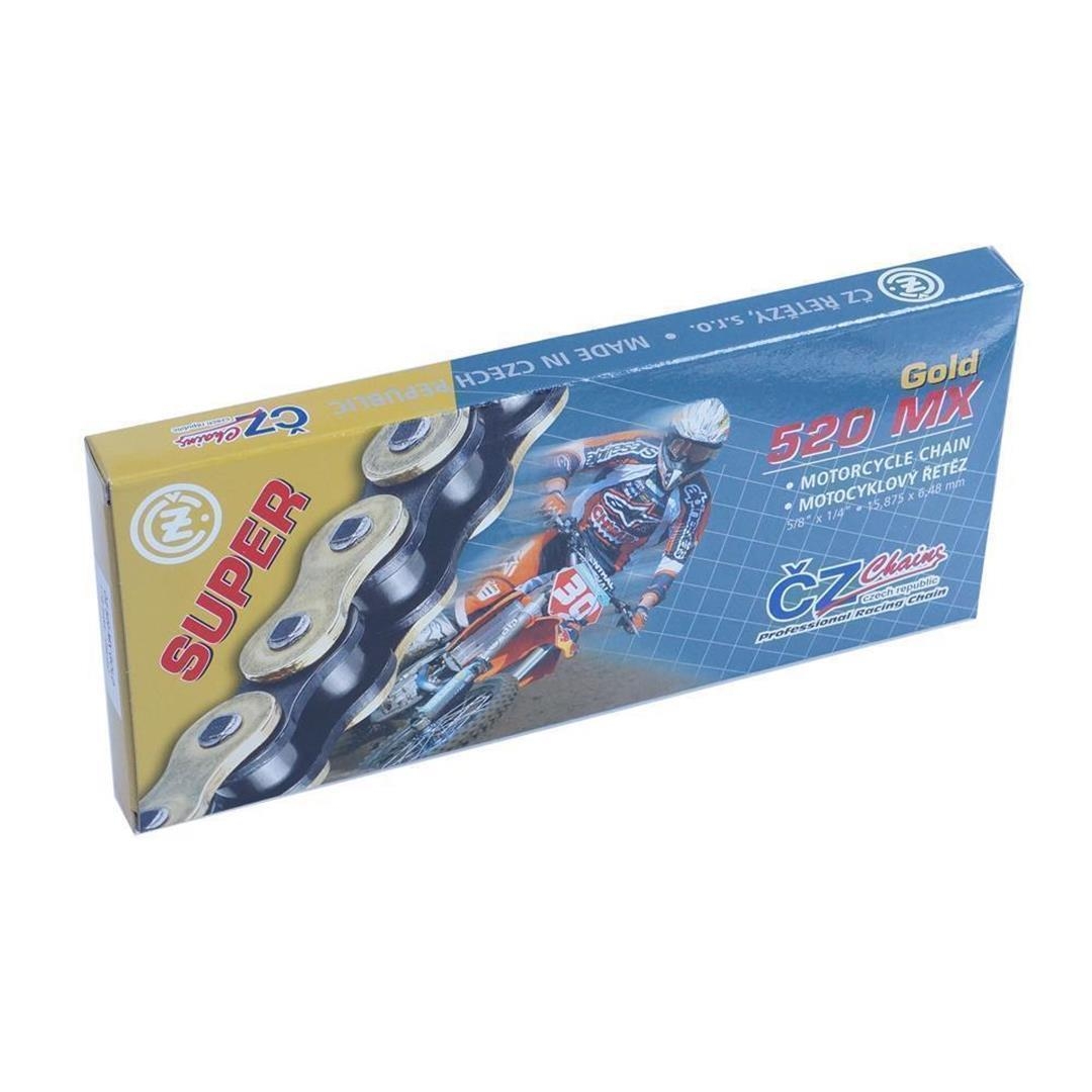 CZ 520 MX Kette 116Glieder, Gold, Zugfestigkeit 35800 N Gewicht 1,75 Kg CZ 116 Glieder ZAP-Technix-Shop