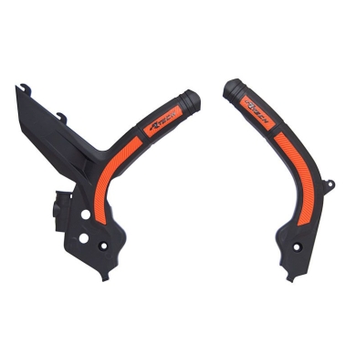 Rtech Grip Rahmenschützer für KTM SX/F 19-22, EXC 20-23 Schwarz Orange RTech KTM Rahmenschützer ZAP-Technix-Shop