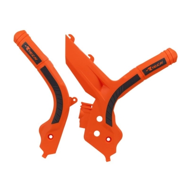 Rtech Grip Rahmenschützer für KTM SX/F 19-22, EXC 20-23 Orange Schwarz RTech KTM Rahmenschützer ZAP-Technix-Shop