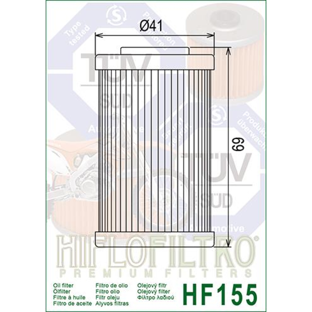 Hiflo ÖLfilter KTM, Husaberg, Beta lang Ölfilter HIFLO ZAP-Technix-Shop