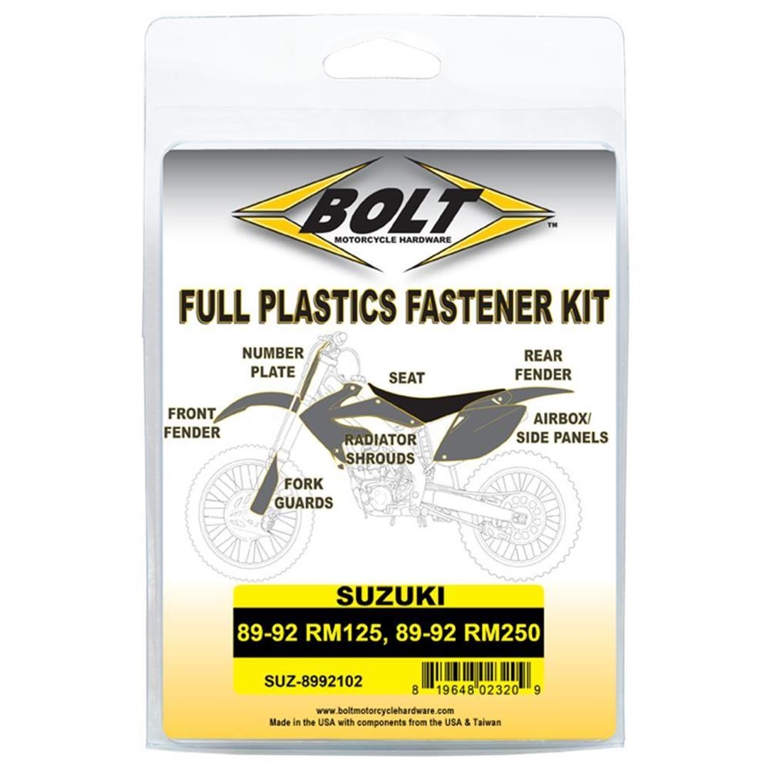 BOLT Schraubenkit für Plastikteile Suzuki 89-92 RM 125, 89-92 RM 250 Schraubenkits für Plastikteile ZAP-Technix-Shop