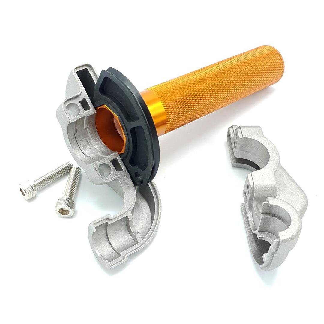 ZAP Racing-Pro Gasgriff mit Lager und Teflon Buchse – für KTM 4-Takt SX / EXC ab 2016- in Orange 4 Takt Gasgriffe ZAP-Technix-Shop