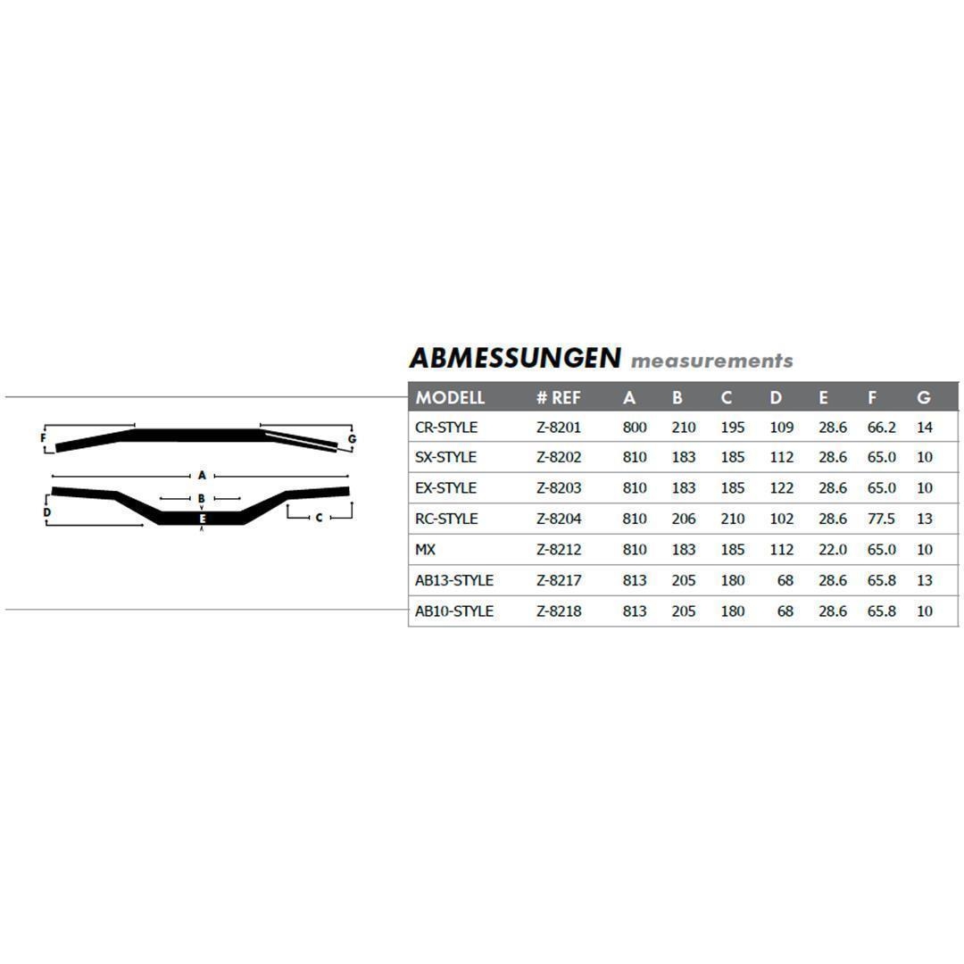 ZAP FMX-Lenker SX- Style blau ZAP Lenker 28.6mm ZAP-Technix-Shop
