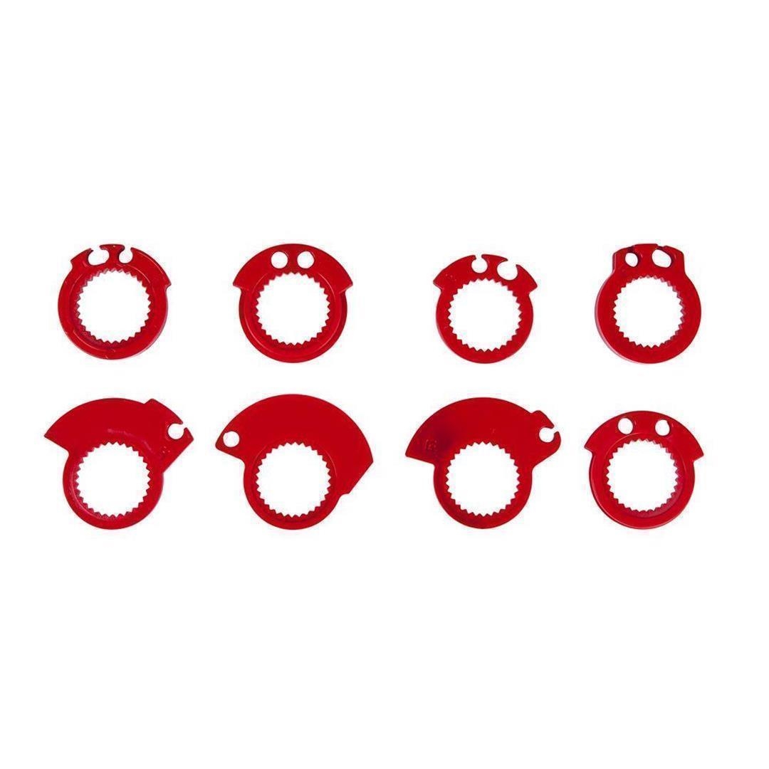 Rtech R20 Lock on Griffe neon Rot 2 Takt Gasgriffe ZAP-Technix-Shop