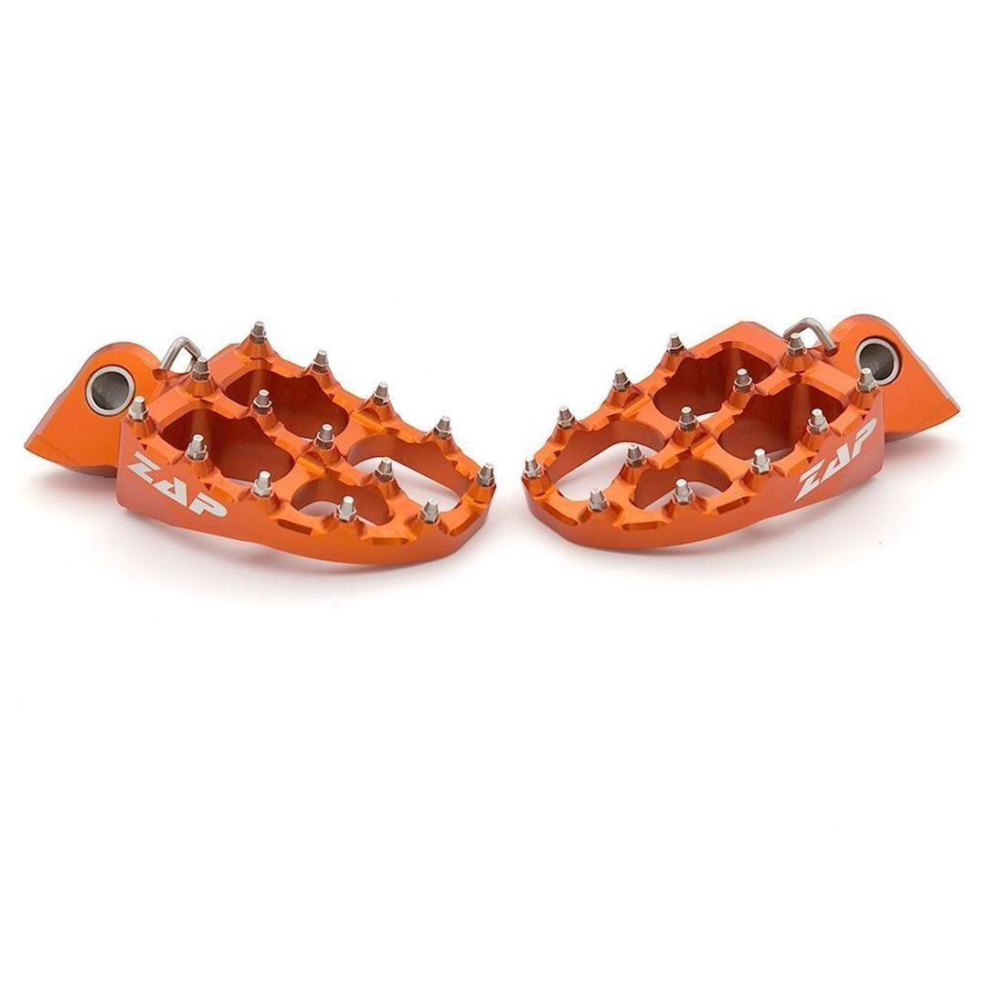 ZAP E-Peg Fußrasten für Yamaha, GasGas, KTM/HSQ -16, Fantic Orange Gas Gas Fußrasten ZAP-Technix-Shop