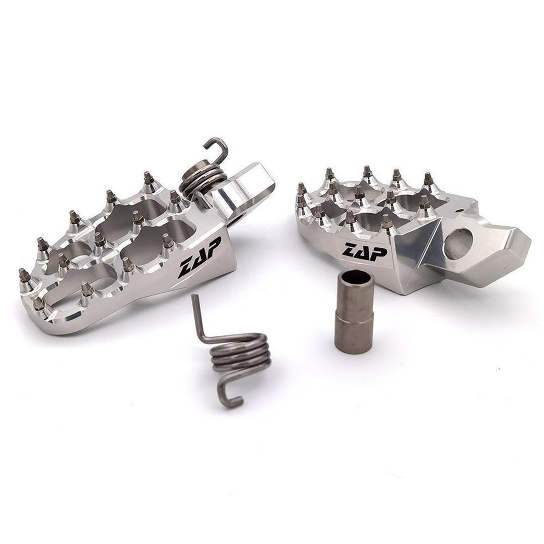 ZAP E-Peg Fußraste für KTM SX/F 16-22, EXC 17-23, Husqvarna TC/FC 16-22, TE/FE 17-23, GasGas MC/EC 2021- Silber Husqvarna Fußrasten ZAP-Technix-Shop