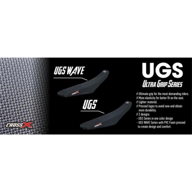 CrossX Sitzbezug UGS-WAVE Yamaha YZ 125/250 2022- Grau Schwarz Yamaha Bezüge ZAP-Technix-Shop