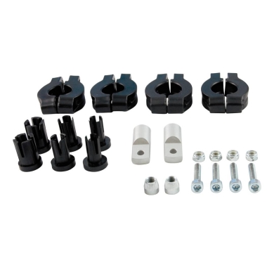 Montage kit Alu Bügel 22/28mm Lenker Zulauf ZAP-Technix-Shop