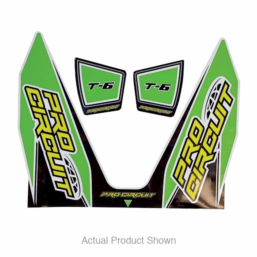 Pro Circuit Auspuffsticker T-6 Grün 4T Schalldämpfer Teile ZAP-Technix-Shop
