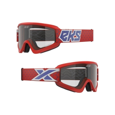 EKS GOX Brille Rot/Weiß/Blau Klar EKS GOX ZAP-Technix-Shop