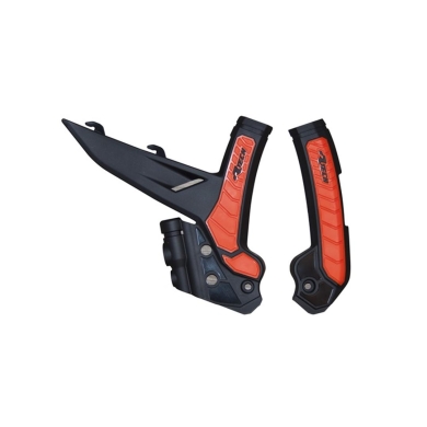 Rtech Grip Rahmenschützer für KTM SX/F 23-, EXC 24- Schwarz/Orange Zulauf ZAP-Technix-Shop