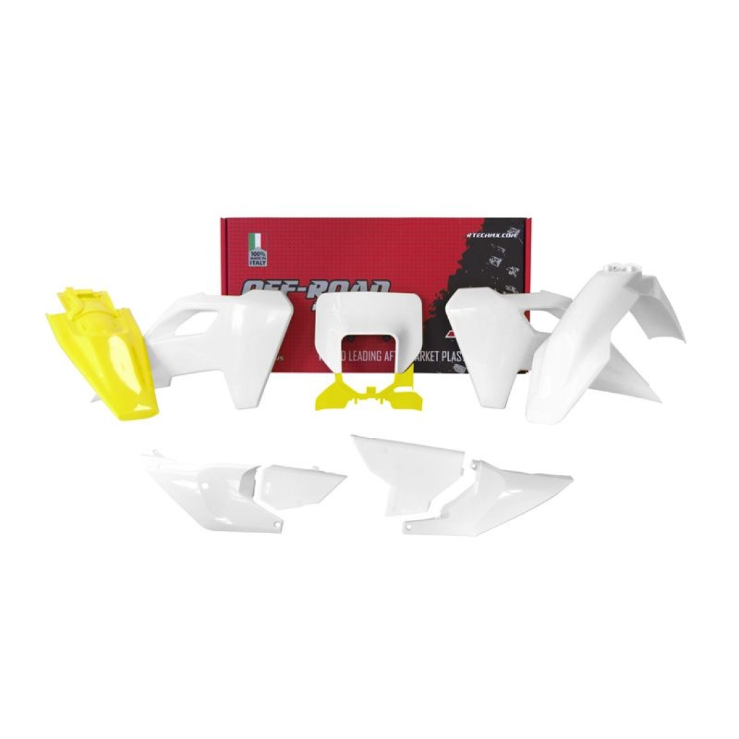 Rtech Plastikkit für Husqvarna TE/FE 24- OEM weiß/Gelb Husqvarna Plastikkits ZAP-Technix-Shop