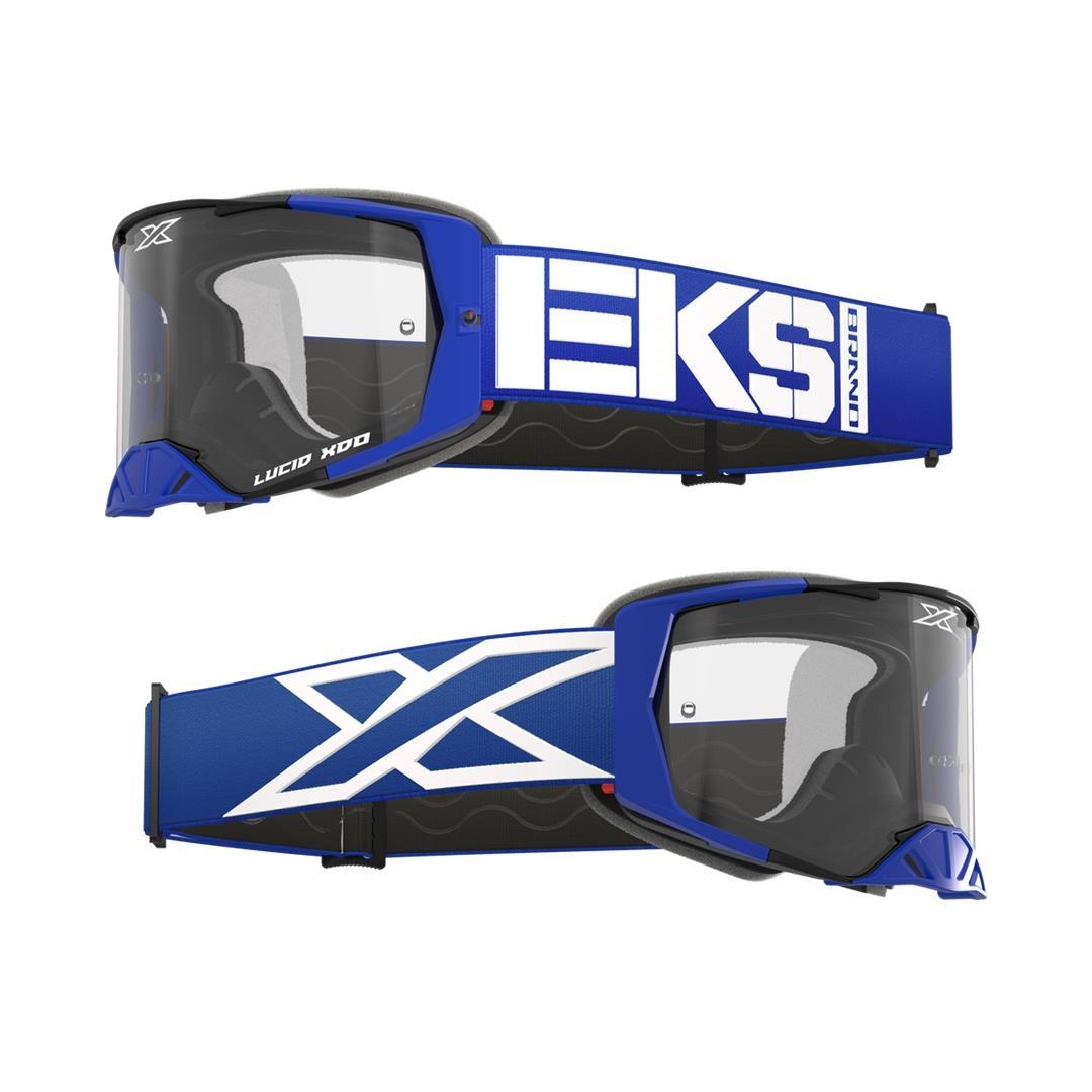 EKS LUCID RACE FACE GOGGLE CALIBER RED – CLEAR LENS EKS Lucid ZAP-Technix-Shop
