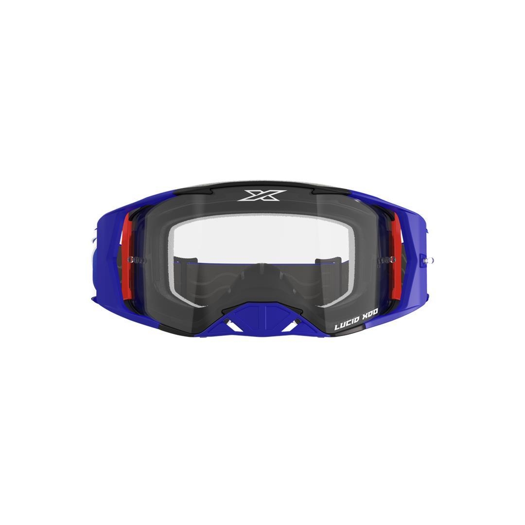 EKS LUCID RACE FACE GOGGLE CALIBER RED – CLEAR LENS EKS Lucid ZAP-Technix-Shop