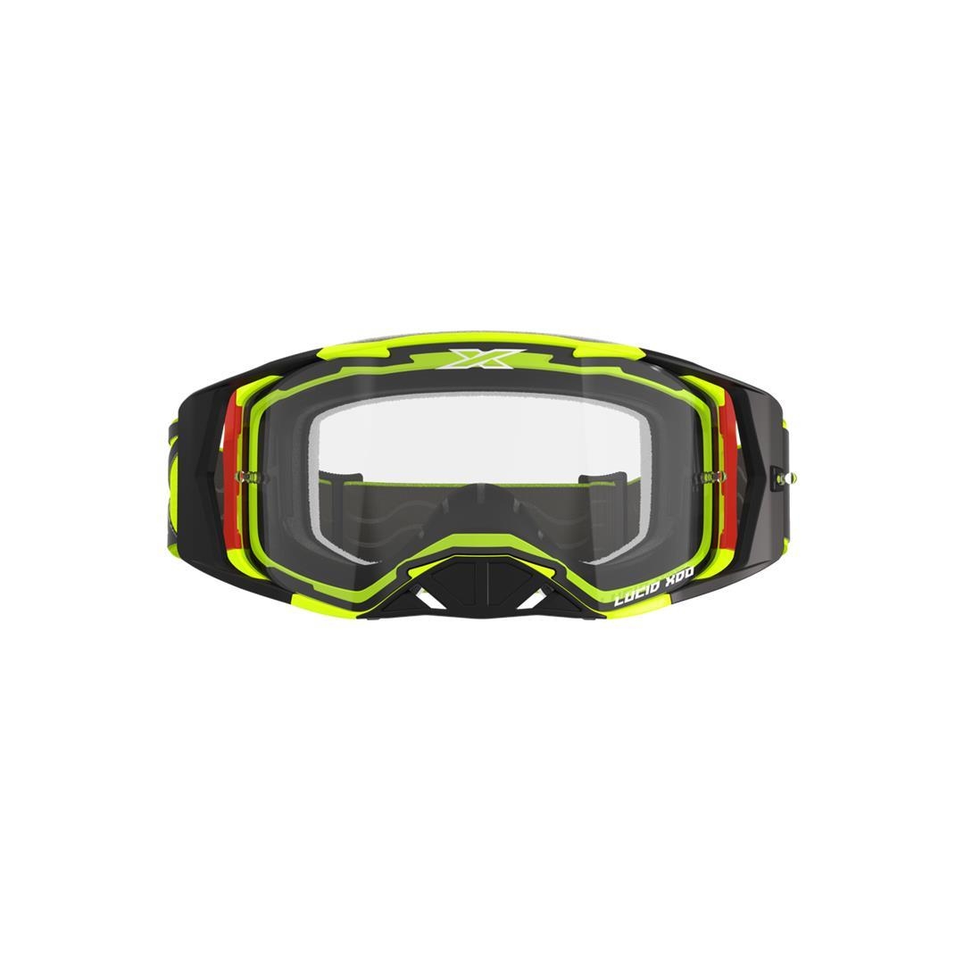 EKS LUCID RACE FACE GOGGLE CALIBER FLO YELLOW – CLEAR LENS EKS Lucid ZAP-Technix-Shop