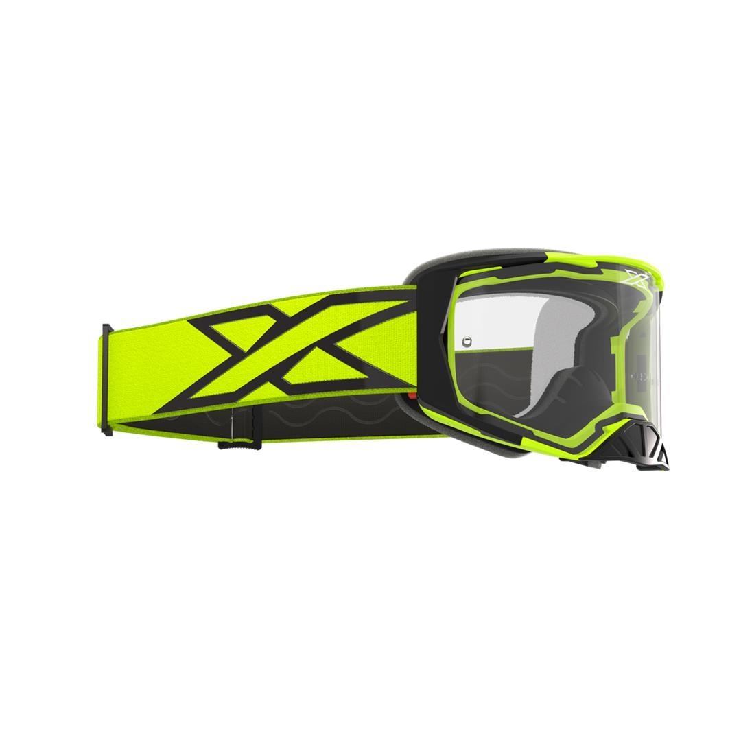 EKS LUCID RACE FACE GOGGLE CALIBER FLO YELLOW – CLEAR LENS EKS Lucid ZAP-Technix-Shop