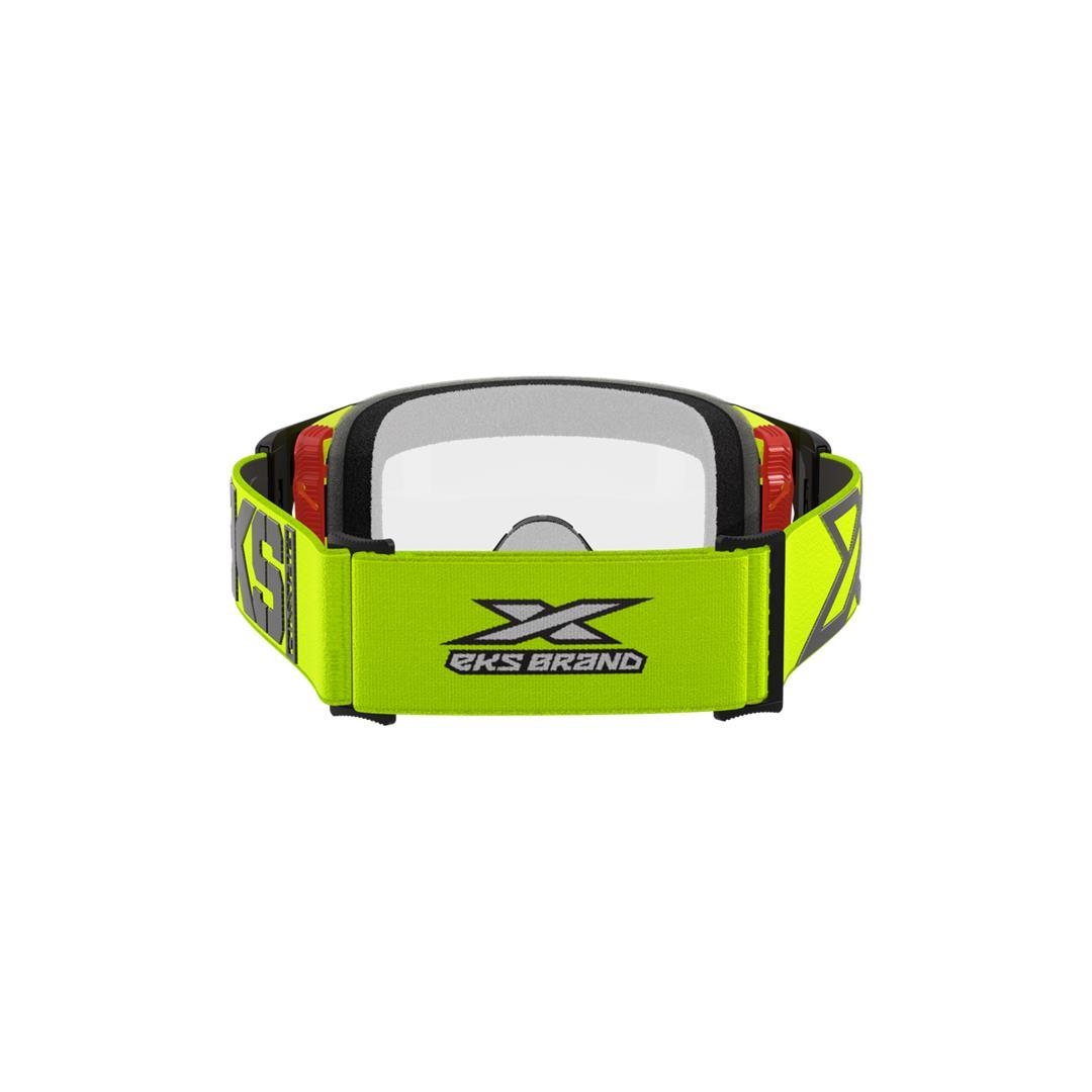 EKS LUCID RACE FACE GOGGLE CALIBER FLO YELLOW – CLEAR LENS EKS Lucid ZAP-Technix-Shop