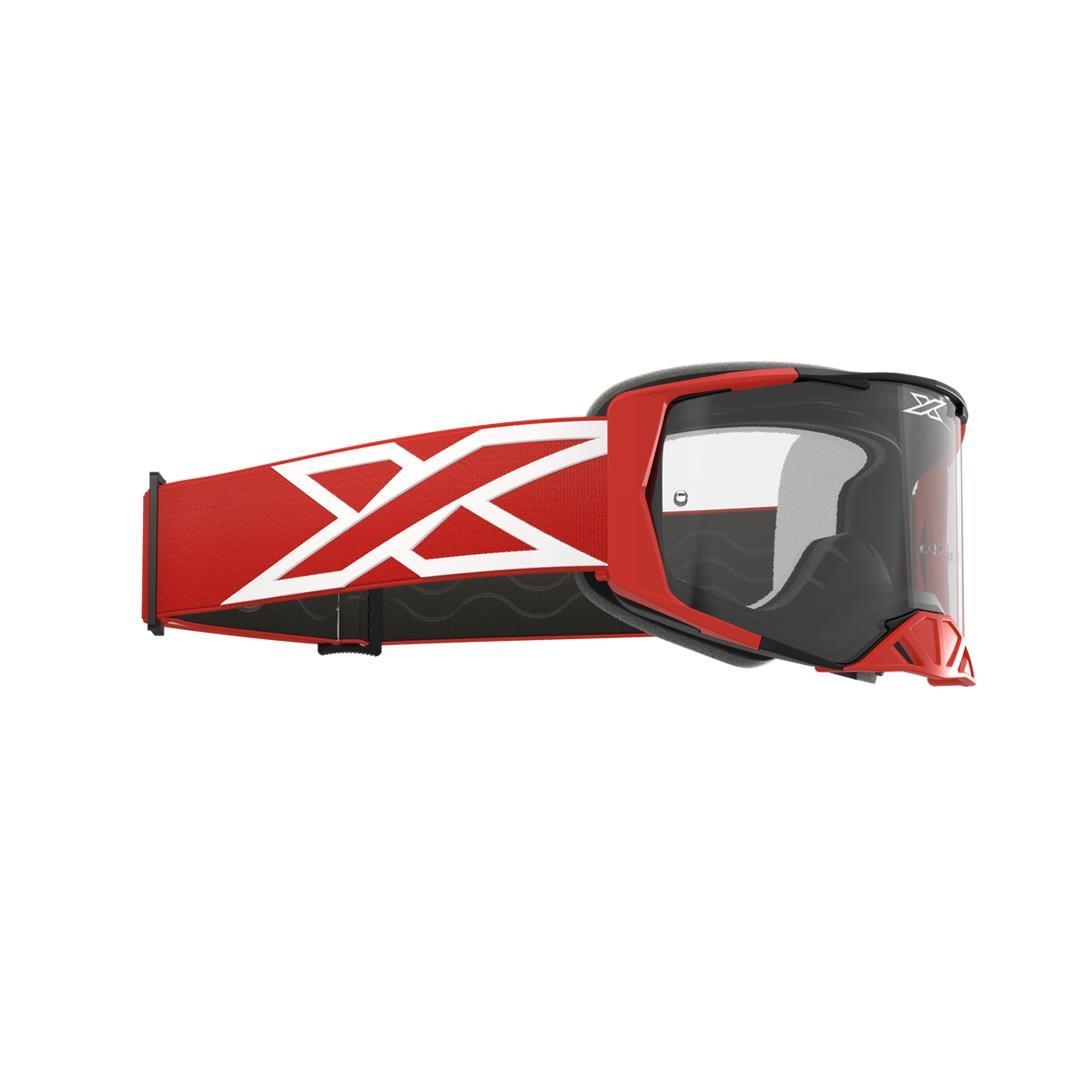 EKS LUCID RACE FACE GOGGLE CALIBER RED – CLEAR LENS EKS Lucid ZAP-Technix-Shop