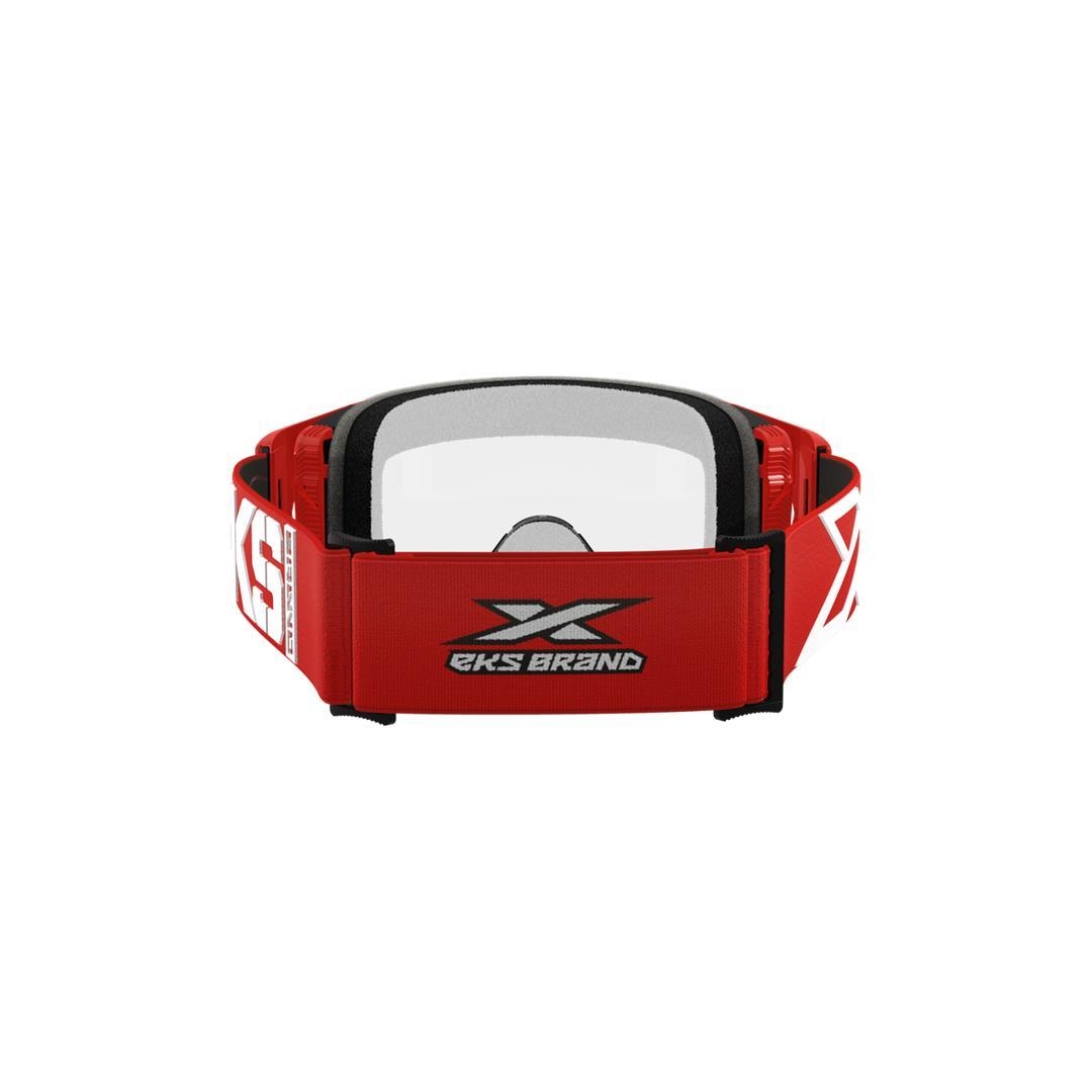 EKS LUCID RACE FACE GOGGLE CALIBER RED – CLEAR LENS EKS Lucid ZAP-Technix-Shop