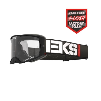 EKS LUCID RACE FACE GOGGLE CALIBER BLACK – CLEAR LENS EKS Lucid ZAP-Technix-Shop