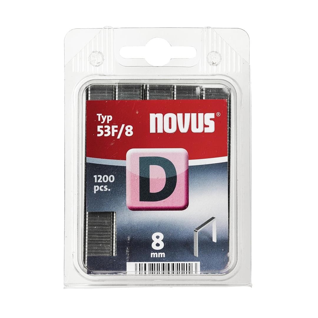 Novus Flachdrahtklammern 8 mm, 1200 Tacker-Klammern vom Typ 53 F/8 Beta Bezüge ZAP-Technix-Shop