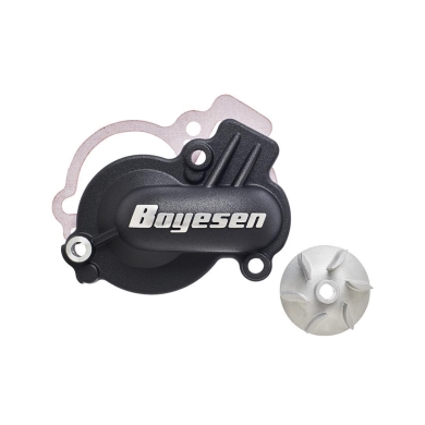 Boyesen SUPERCOOLER Wasserpumpendeckel und Impellerkits Kawasaki KX 250 94-04 Schwarz Zulauf ZAP-Technix-Shop