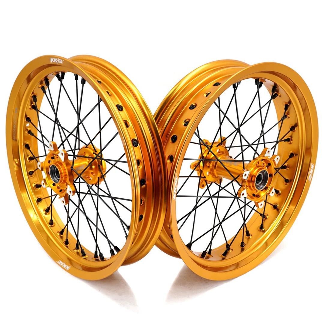 KKE Supermoto Radsatz für SUR-RON Ultra Bee 17×2.5/17×3.5 Gold SUR-RON Ultra Bee ZAP-Technix-Shop