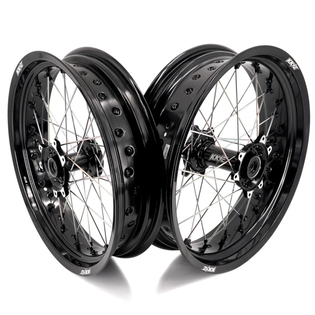 KKE Supermoto Radsatz für SUR-RON Ultra Bee 17×3.5/17×4.25 Schwarz SUR-RON Ultra Bee ZAP-Technix-Shop