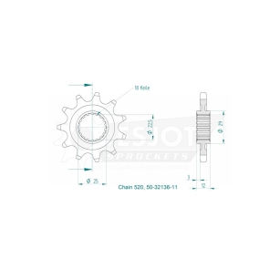 Motorritzel GasGas EC 200-515ccm -20, Rieju EC 250/300 21- 13 Zähne GasGas Motorritzel ZAP-Technix-Shop