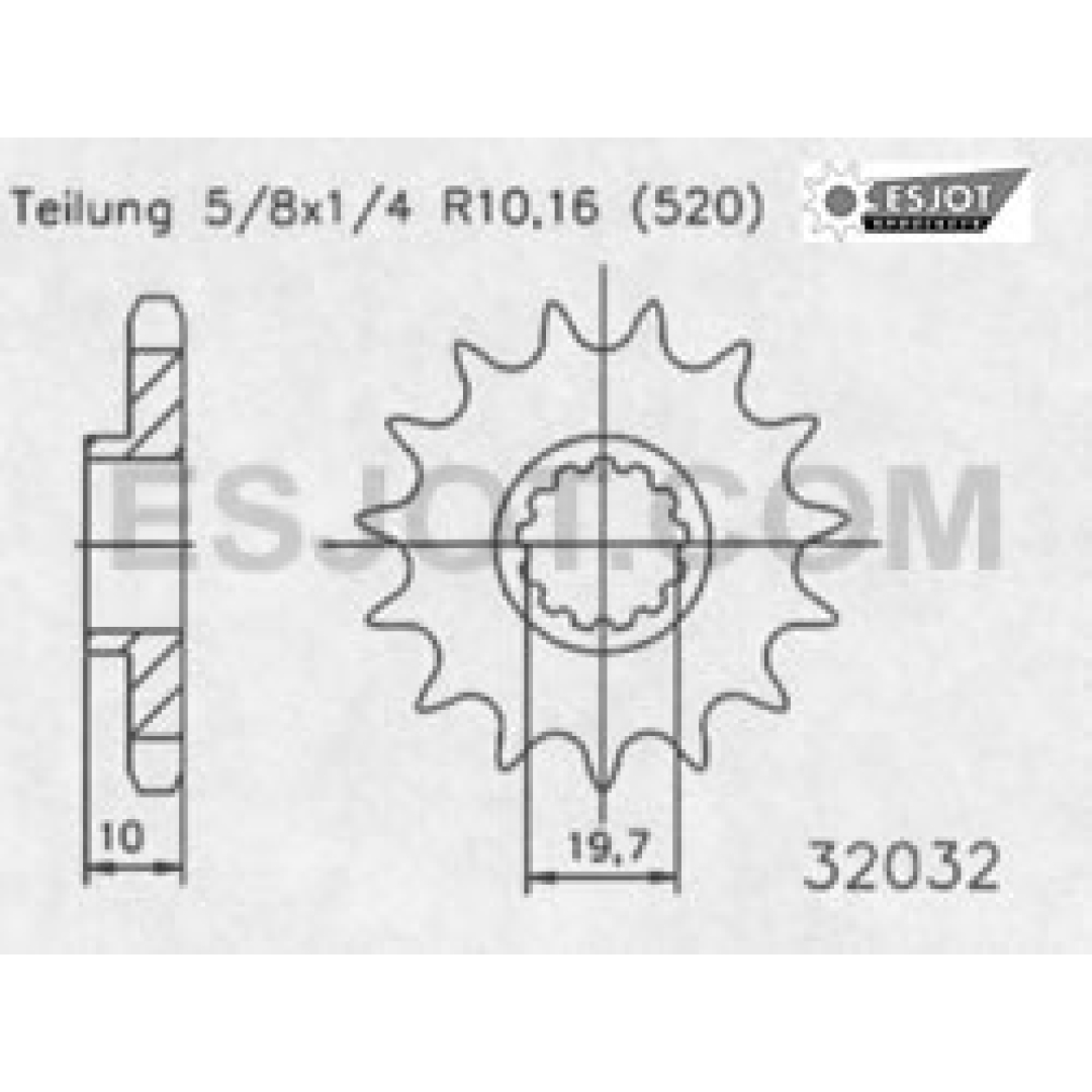 Motorritzel ( D ) Suzuki RM 250, 13Zähne Suzuki Motorritzel ZAP-Technix-Shop