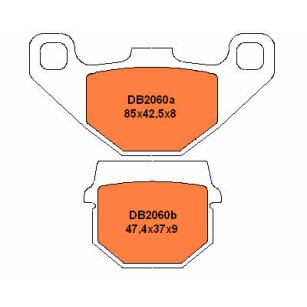 Bremsbeläge hinten Nissin Honda CR 87-01 / Kawasaki KX 95-08 / Suzuki RM 96-04 / Yamaha YZ 98-02 / YZF 99-02 Bremsbeläge ZAP-Technix-Shop
