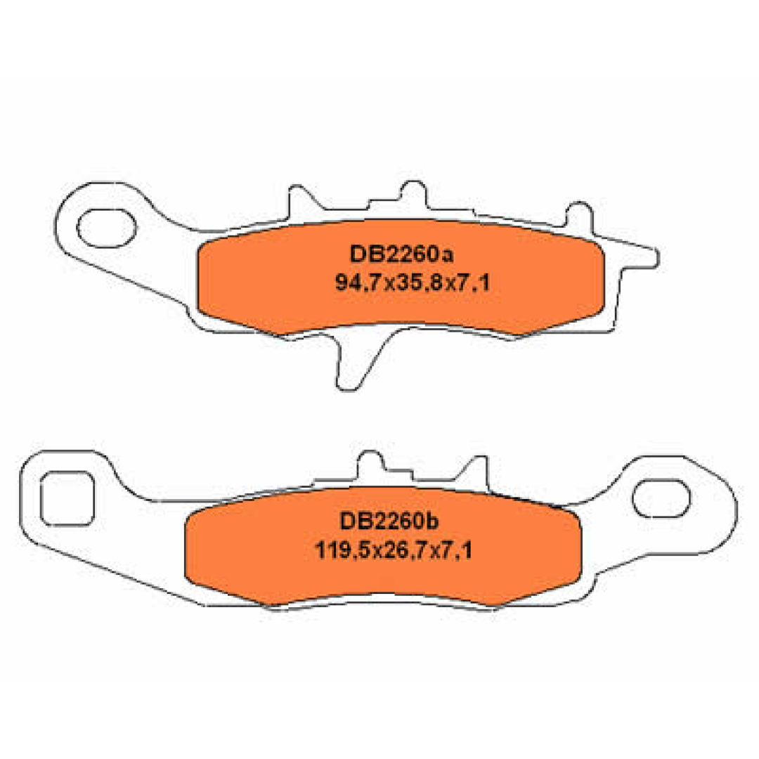 Bremsbeläge vorne Quad Kawasali KVF700 04-09 KFX / KSF 450 08- rechts Bremse ZAP-Technix-Shop