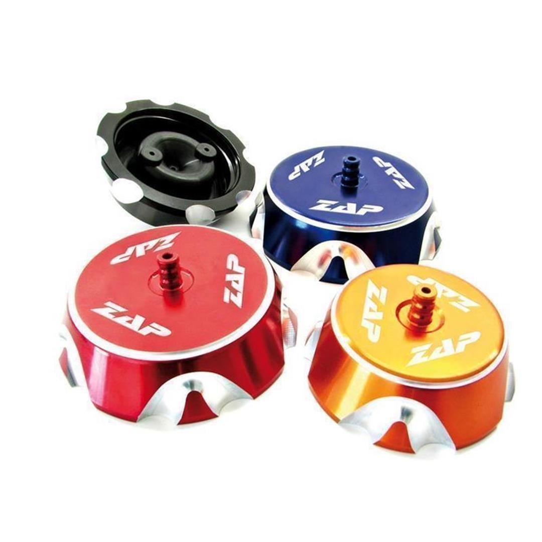 ZAP TechniX Tankdeckel Aluminium CNC-gefräßt KX 125-250 99-08, KXF -03, RM 125/250 00-11, RM 65-100 02-17, RMZ 250 10-17, RMZ 450 05-17 Tankdeckel ZAP-Technix-Shop