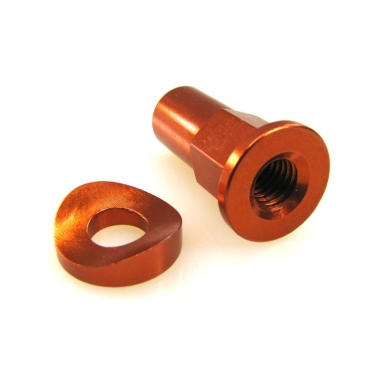 Mutter & Scheibe f. Reifenhalter Alu orange Reifenhalter Muttern ZAP-Technix-Shop