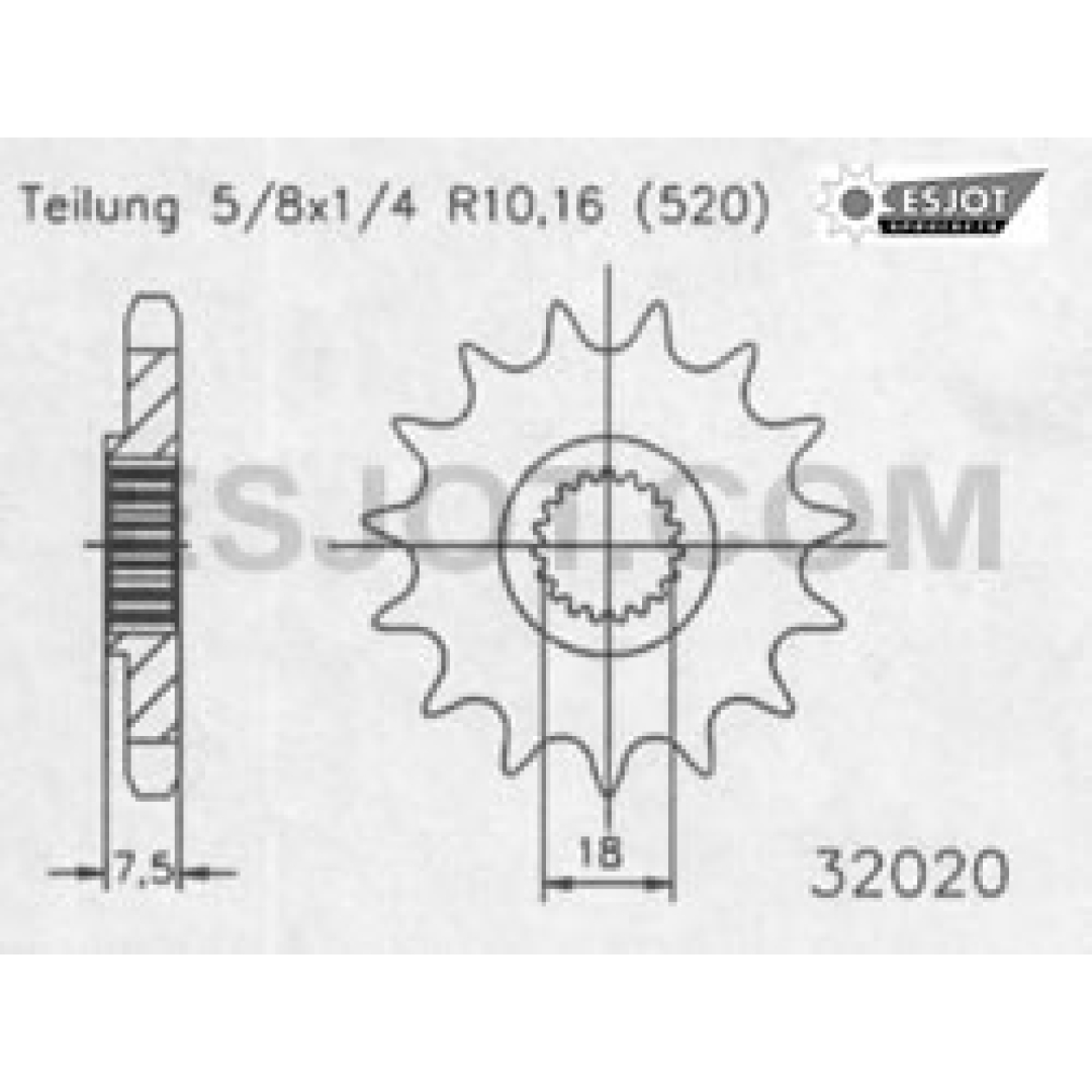 Motorritzel ( D ) Honda CR 125 -03 13Zähne Honda Motorritzel ZAP-Technix-Shop