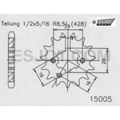 Motorritzel ( D ) Suzuki RM 85 83-05 14Zähne Suzuki Motorritzel ZAP-Technix-Shop