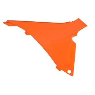 Airbox Abdeckung links für KTM SX/SXF 19-22 EXC 20-23 mit Belüftung Neon Orange RTech KTM Airbox Seitenteile ZAP-Technix-Shop