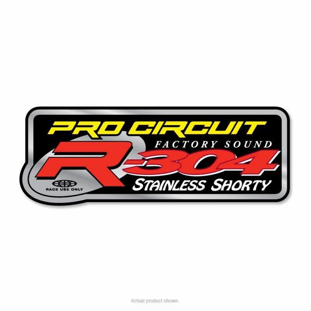 Pro Circuit Auspuffsticker 2T R-304 Chrome Glanz Auspuff Zubehör ZAP-Technix-Shop