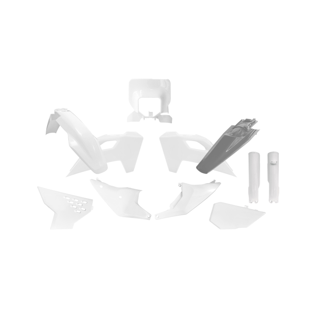 Rtech Plastik Komplett Kit für Husqvarna TE/FE 24-  Weiß-Grau 7tlg. Zulauf ZAP-Technix-Shop