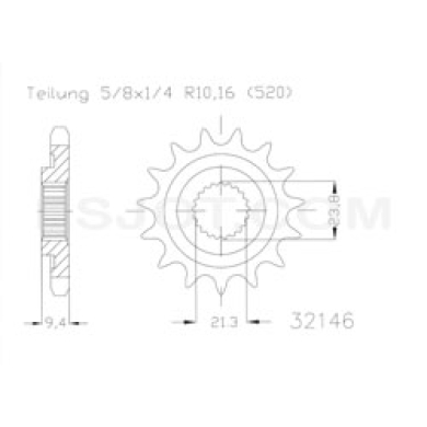 Motorritzel ( D ) Suzuki RMZ 450 13 Zähne Zulauf ZAP-Technix-Shop