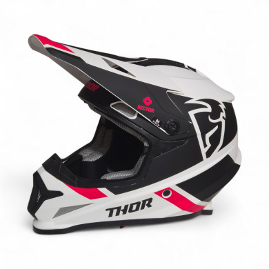 THOR Sector Split MX-Helm – Matte White/Black – Einzelstück Deko – Größe M Abverkauf / Restposten ZAP-Technix-Shop