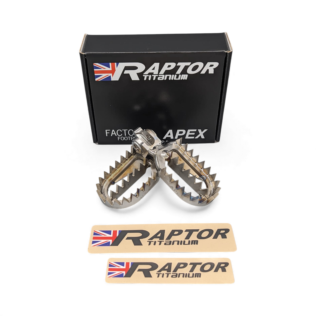 Raptor Titan MX Fußrasten für Triumph TF 250/450-X 24- Raptor Titan MX Fußrasten für Triumph TF 250/450-X 24- Raptor Titanium ZAP-Technix-Shop